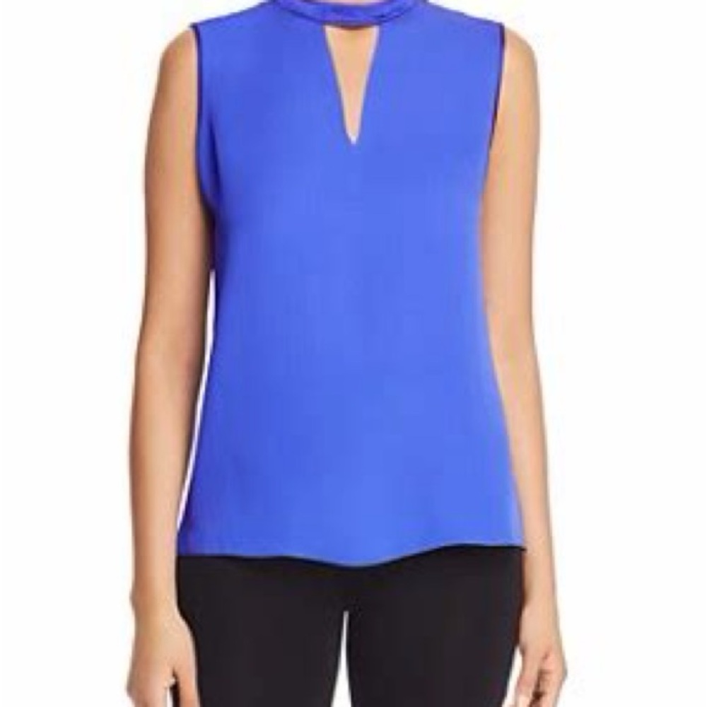 Elie Tahari Vibrant Blue Sleeveless “Corine” blouse - XS